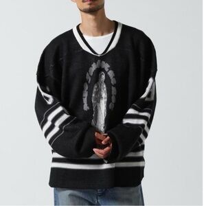 MAYO Virgin Mary knit hockey jersey